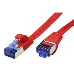 FTP patchkabel kat. 6a, plochý, 1,5m, červený