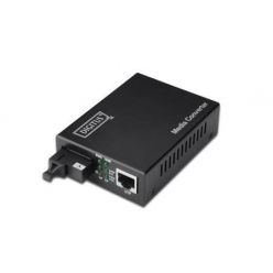 DIGITUS Bidirectional Fast Ethernet Media Converter, singlemode, RJ45 / SC Incl. PSU SC connector, Up to 20km