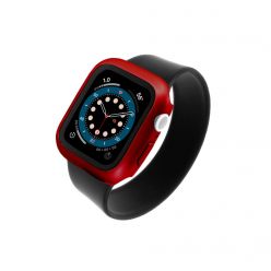 Ochranné pouzdro FIXED Pure+ s temperovaným sklem pro Apple Watch 44mm, červené