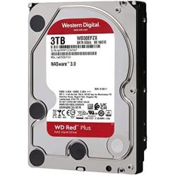 WD Red Plus 3TB, 3.5" HDD pro NAS, 5400rpm, 128MB, CMR, SATA III