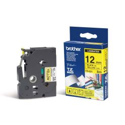 Brother TZ-631, žlutá / černá (12mm, laminovaná)