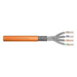 DIGITUS CAT 7, 100m ring, Twisted Pair PiMF Installation CableS/FTP, AWG 23/1, LSZH, 1000MHz, Color orange