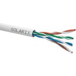 Solarix kabel UTP CAT5e drát, 1m, PVC,  SXKD-5E-UTP-PVC