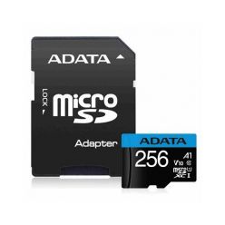 ADATA 256GB microSDXC karta, UHS-I U1 A1, 100R/25W + adaptér