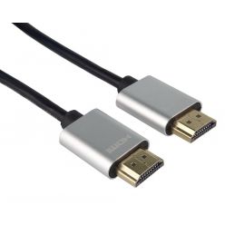 PremiumCord HDMI 1.4 kabel, A-A, M-M, 0,5m zlacené konektory, slim