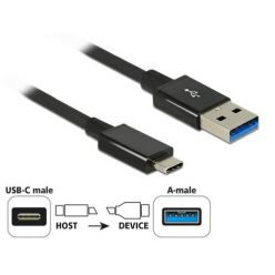 Delock Premium USB 3.1 Gen 2 kabel, USB-C na USB-A, 0.5m, černý