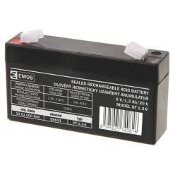 Emos baterie 6V / 1.3 Ah, Faston 4.8 (187)