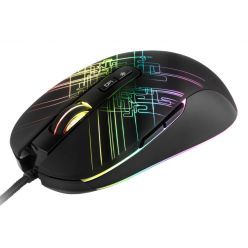 C-TECH herní myš Dusk (GM-27L), casual gaming, 3200 DPI, 5 RGB módů podsvícení, USB
