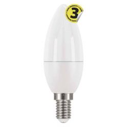 Emos LED žárovka CANDLE, 6W/40W E14, CW studená bílá, 470 lm, Classic A+