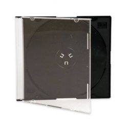 Plastový CD Slim box pro 1 CD, černý