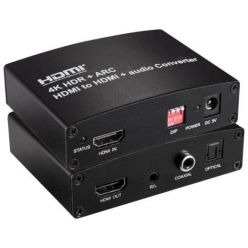 PremiumCord HDMI 2.0 Repeater+Audio extraktor s oddělením audia, stereo jack, Toslink, RCA