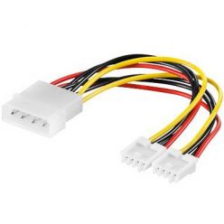 PremiumCord kabelová napájecí redukce molex -> 2x FDD