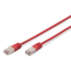 Digitus CAT 5e SF-UTP patch cable, Cu, PVC AWG 26/7, length 1 m, color red