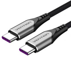 Vention USB 2.0 kabel, USB-C -> USB-C, 100W, 2m, šedý