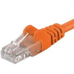 Patch kabel UTP RJ45-RJ45 level CAT6, 0.5m, oranžová