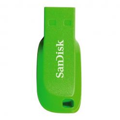 SanDisk Cruzer Blade - 64GB, flash disk, USB 2.0, elektricky zelená