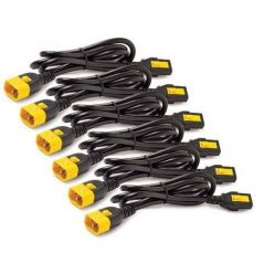 APC Power Cord Kit, ( 6ea) ,Locking,  10A, 100-230V, C13 to C14 0,6m, modrý