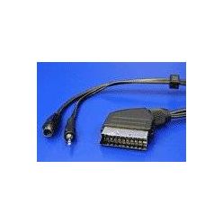 Kabel Scart(M) -> S-video(M) / jack3.5mm M, 15m
