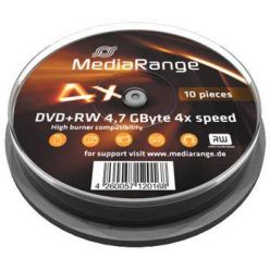 MEDIARANGE DVD+RW 4.7GB, 4x, 10ks, spindle