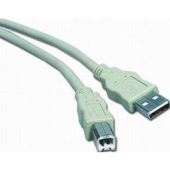 PremiumCord propojovací USB A-B kabel, 5m, šedý