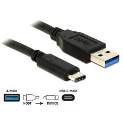 Delock USB 3.1 Gen 2 kabel, USB-C na USB-A, 1m, černý