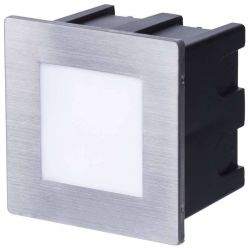 Emos orientační vestavné LED svítidlo 80x80, 1.5W, 75 lm, WW teplá bílá, IP65