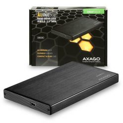AXAGO ALINEbox, externí box na 2.5" SATA disk, USB 2.0, černý