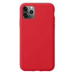 Ochranný silikonový kryt CellularLine SENSATION pro Apple iPhone 11 Pro, červený