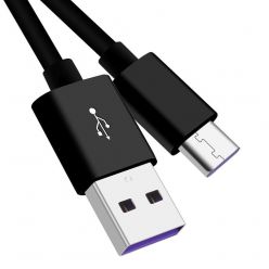 PremiumCord USB 2.0 kabel A -> C, rychlonabíjení až 5A, 2m, černý