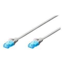Digitus patch kabel UTP RJ45-RJ45 level CAT 5e 0.5m šedá