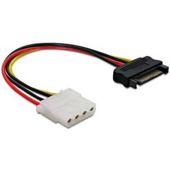 Napájecí kabelová redukce ze SATA (M) na Molex (F), 17cm