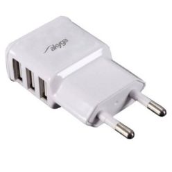 Akyga USB nabíječka 5V/ 3.1A, 3x USB, bílá