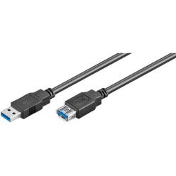 USB 3.0 SuperSpeed kabel prodlužovací, 1.8m, černý