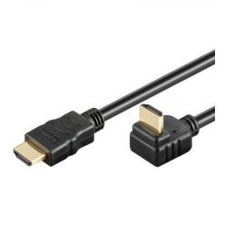 PremiumCord HDMI 1.4 kabel, zlacený zahnutý konektor 270° 2m