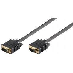 Goobay propojovací VGA kabel, dvojité stínění, 0.8m, černý