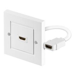 Goobay HDMI 2.0 zásuvka pod omítku, 1x HDMI, bílá