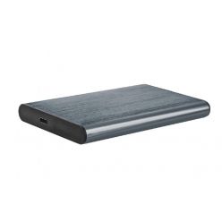 Gembird Externí box pro 2,5" disky, USB 3.1, Type-C, broušený hliník, šedý