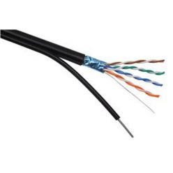 FTP Solarix venkovní outdoor samonosný kabel, Cat5e, drát, 1m
