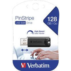 Verbatim Store 'n' Go PinStripe 128GB flash disk USB 3.0 černý