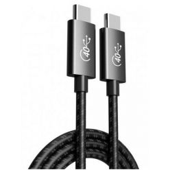 Invzi USB 4.0 kabel, USB-C -> USB-C, 40Gbps, 240W, 1m, černý