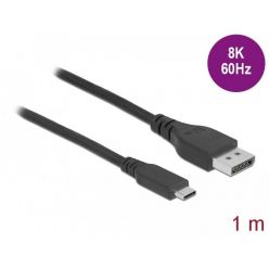 Delock obousměrný kabel USB-C na DisplayPort, 8K@60Hz, 1m, černý