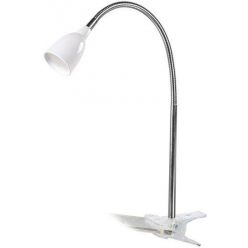 Solight LED stolní lampička, 2.5W, 3000K, clip, bílá barva