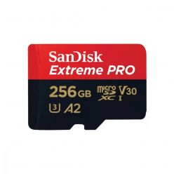 SanDisk Extreme PRO 256GB microSDXC karta, 170R/90W + adaptér