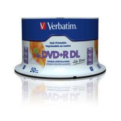 Verbatim DVD+R DL 8.5GB, 8x, Printable, 50ks, spindle