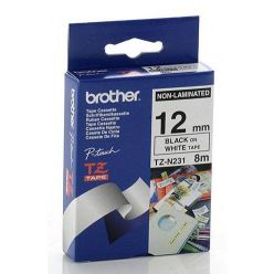 Brother TZ-N231, bílá / černá (12mm nelaminované)