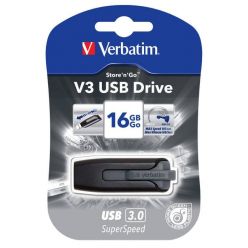Verbatim Store 'n' Go V3 16GB, flash disk, USB 3.0, černý