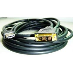 DVI-HDMI kabel, DVI-D(M) - HDMI M, 4.5m, zlacené kontakty