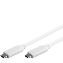 PremiumCord USB 3.1 kabel, USB-C -> USB-C, 3A, 10Gbps, 1m, bílý