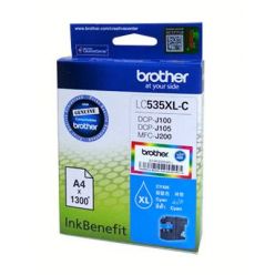 Brother LC-525XLC, inkoustová cartridge, azurová, 1300 stran