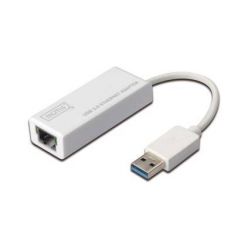 Digitus USB 3.0 adaptér na Gigabit Ethernet, 1x RJ-45, 1x USB 3.0